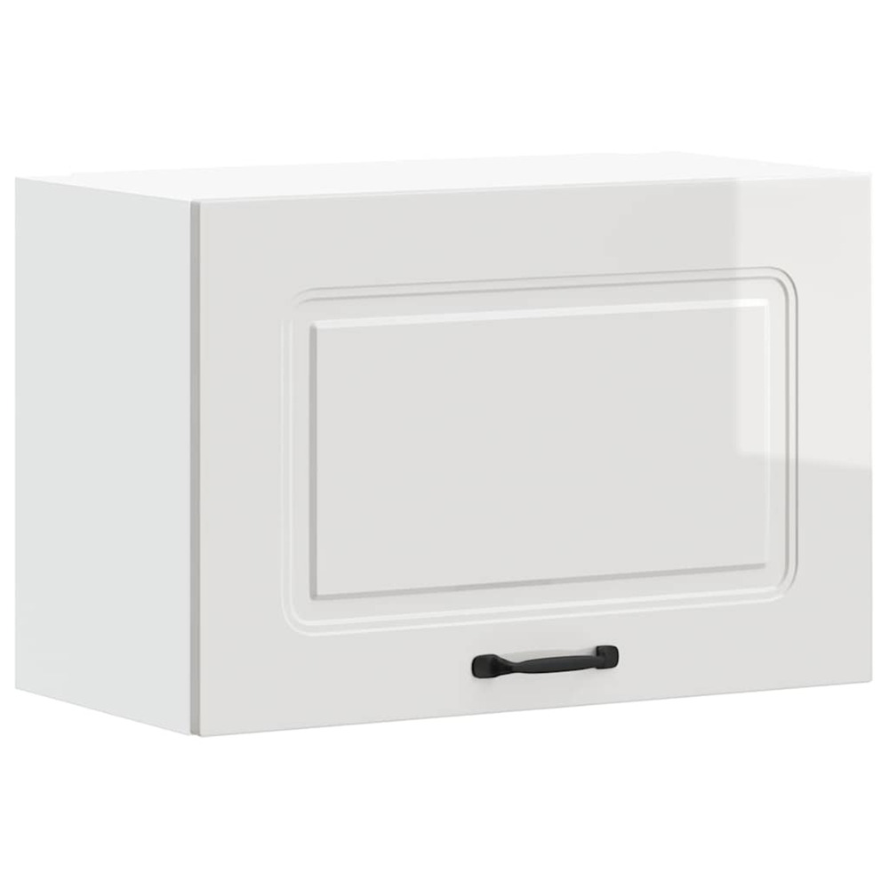 Armoire murale de cuisine kalmar blanc brillant bois ingénierie