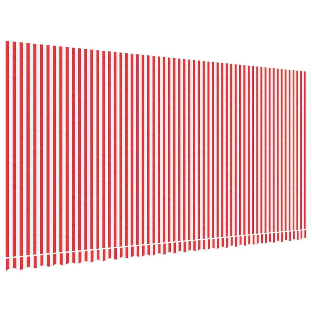 Tissu de remplacement pour auvent rouge et blanc 600x300 cm