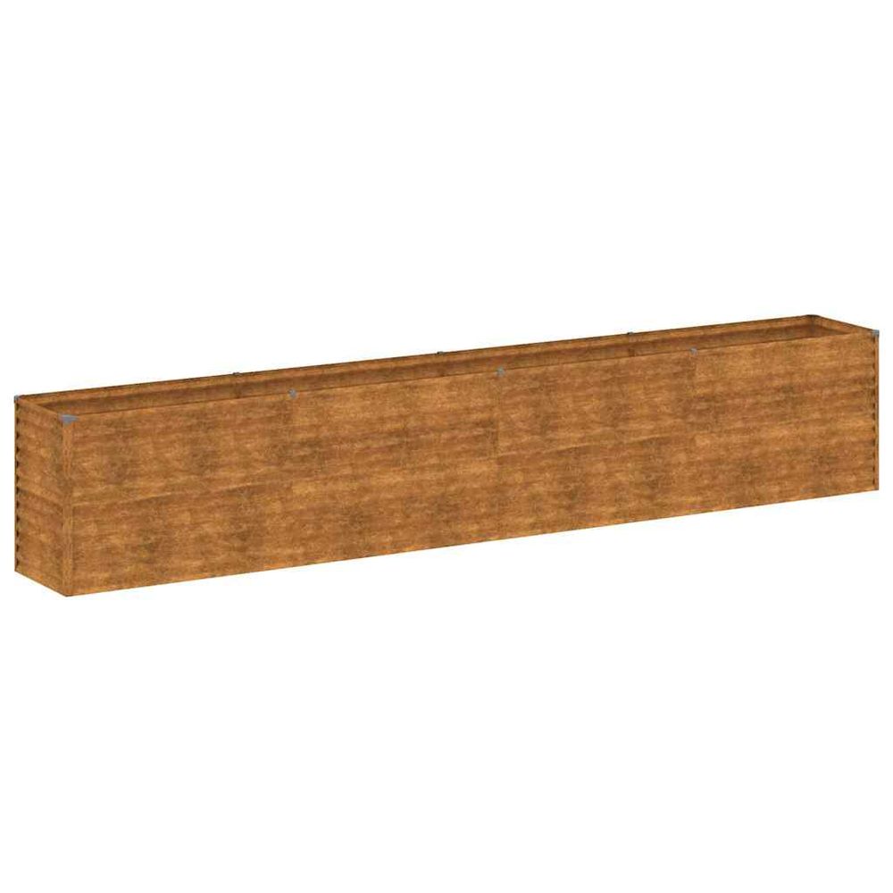 Jardinière surélevée 385 x 50 x 69 cm acier corten