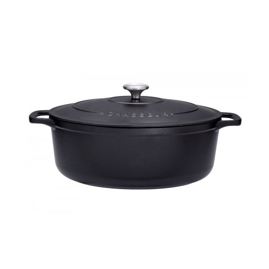 Cocotte ovale en fonte émaillée 33cm noire sublime - puc473301