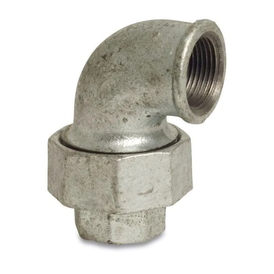 Raccord coudé fonte malléable 1/2 pouce, 90 degrés