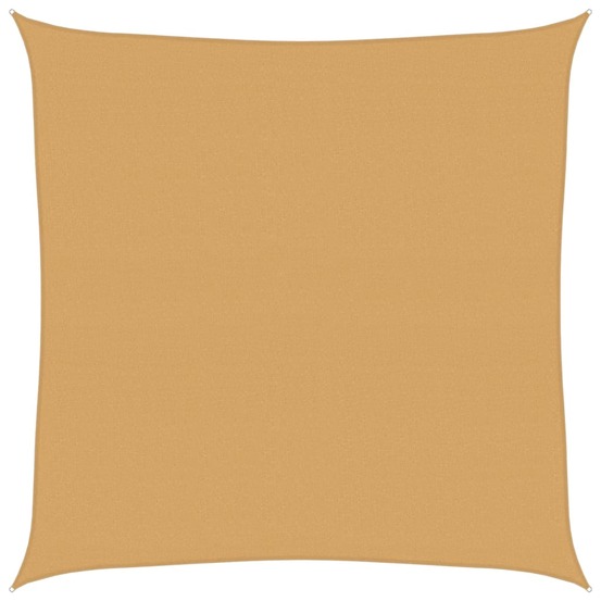 Voile d'ombrage 160 g/m² carré sable 4x4 m pehd