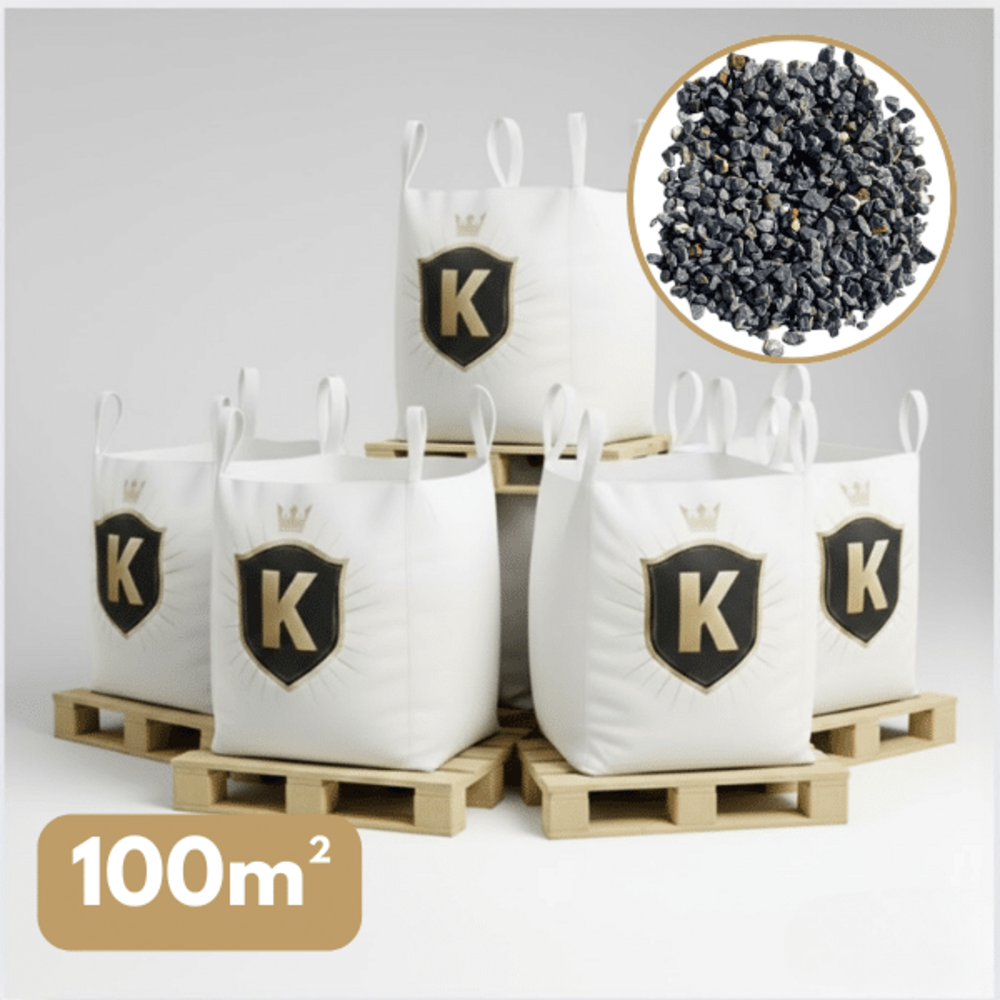 Gravillons concassés marbre bleu-gris 10/14 mm – pack 5 big bag +/- 1,5t – 100 m²