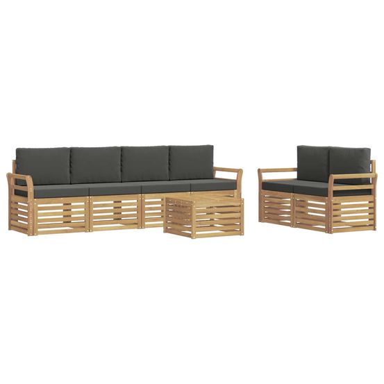Ensemble de canapés d'extérieur 7 pc blanc et anthracite