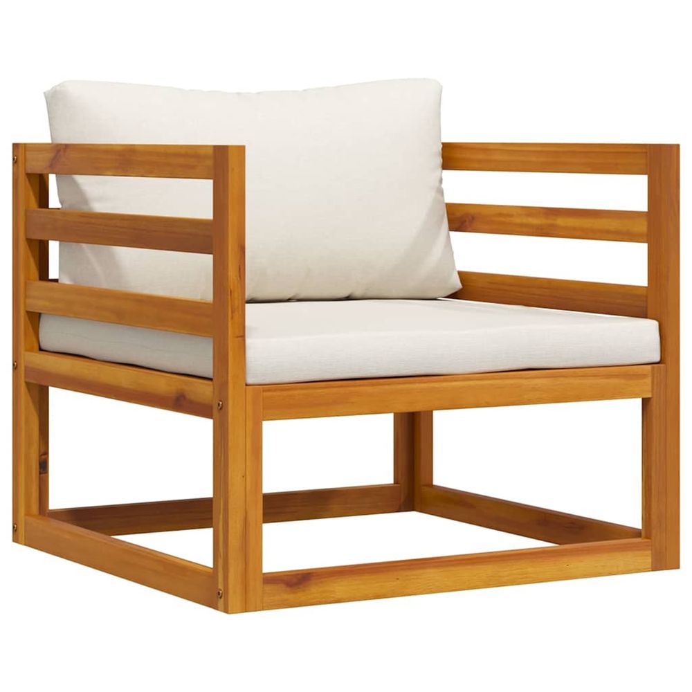 Chaise de jardin avec coussins crÃšme