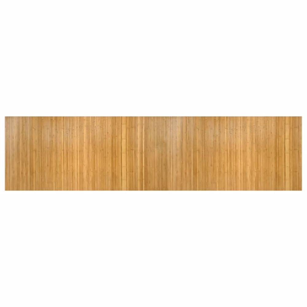 Tapis rectangulaire naturel 100x400 cm bambou