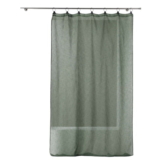 Panneau a anneaux rideau voile 140 x 240 cm linkae kaki