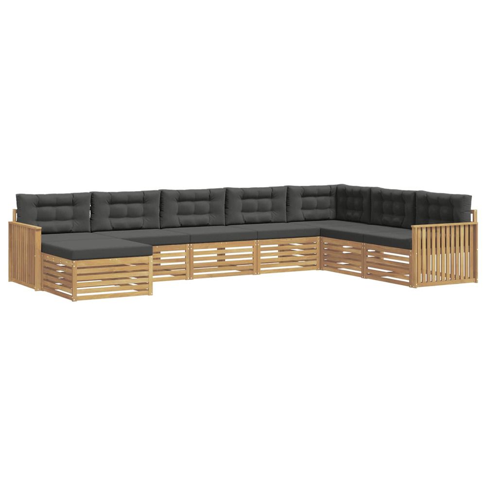Ensemble de canapés d'extérieur 8 pc blanc et anthracite