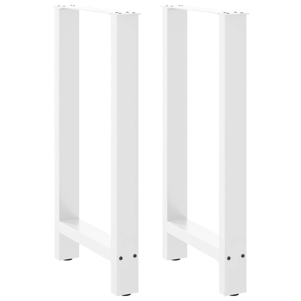 Pieds de table de bar blanc 2 pièces 40 x (90-91) cm acier