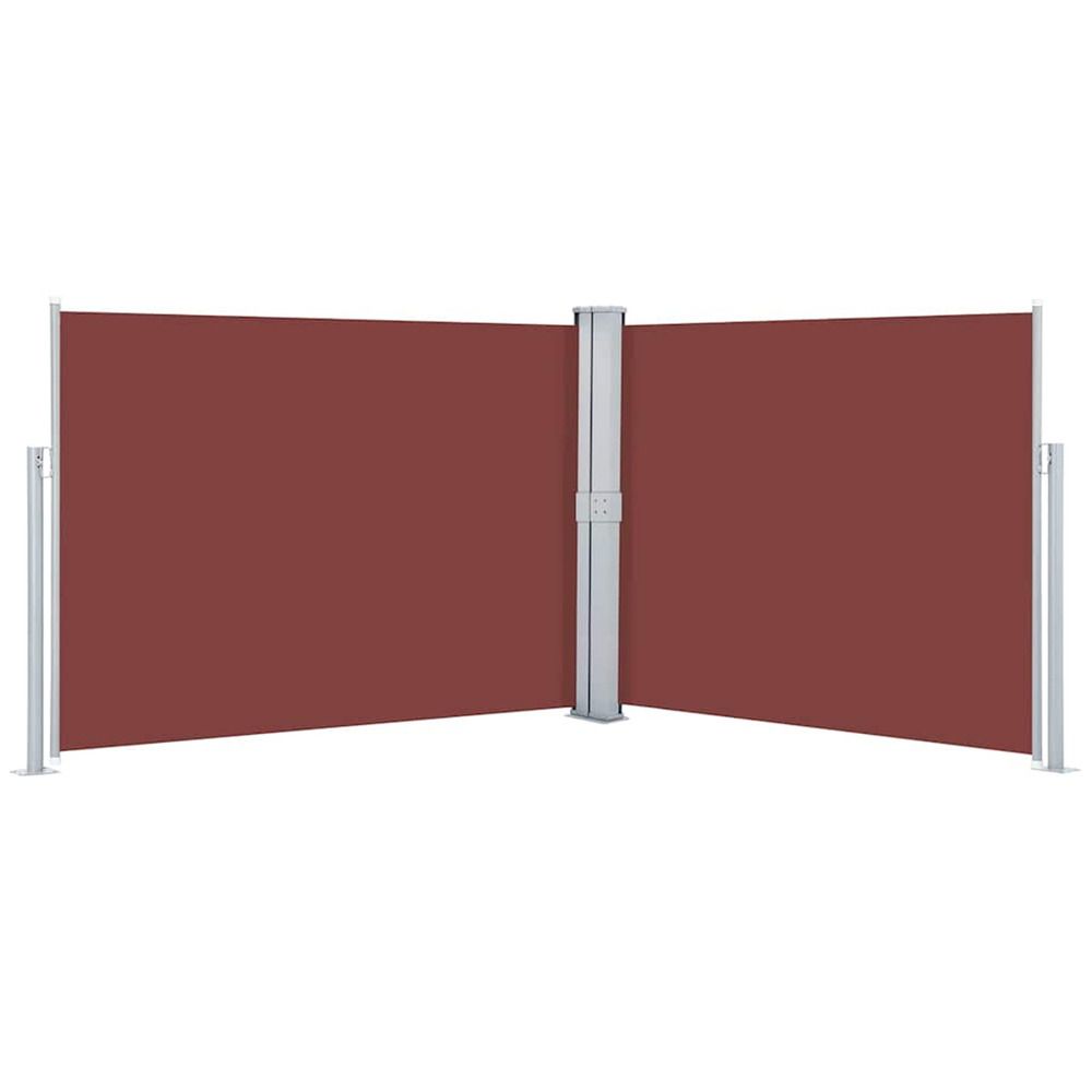 Brise vue latÃ©ral rÃ©tractable Marron 140