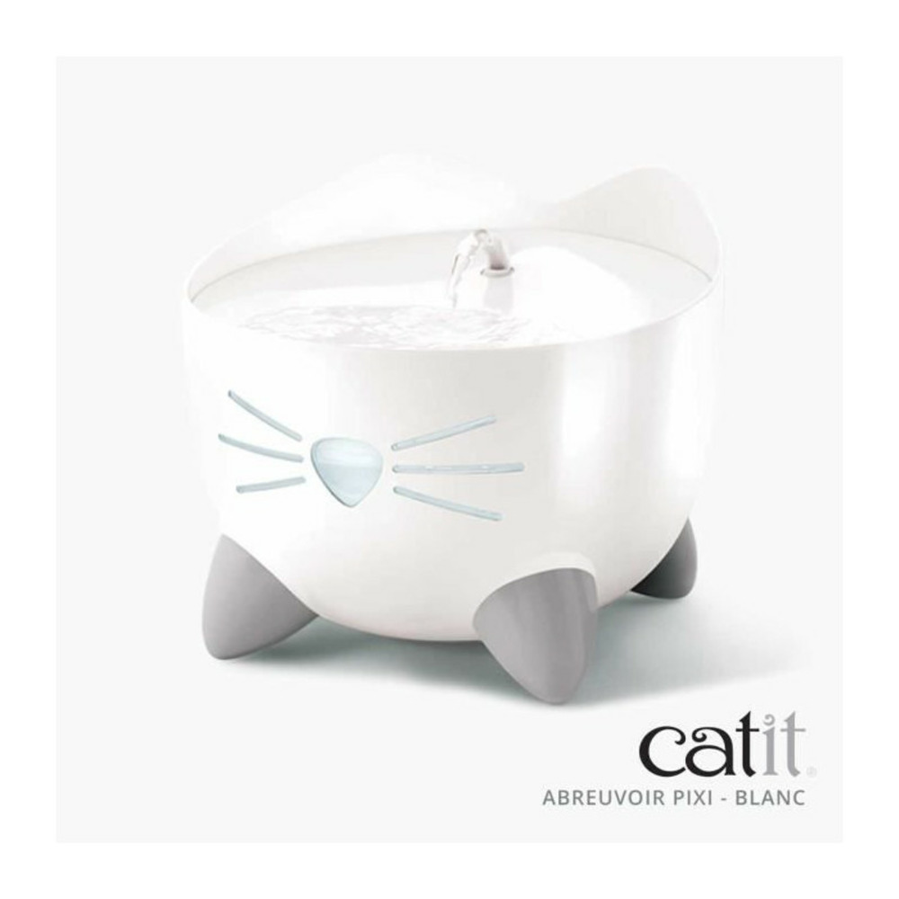 Cat it fontaine a eau automatique pour chat - 2,5 l - blanc