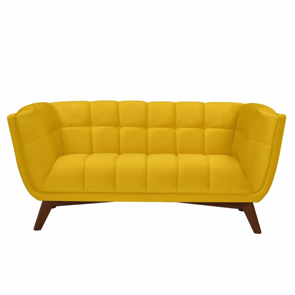 Mona-canapé 2 places en velours jaune