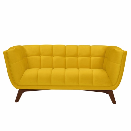 Mona-canapé 2 places en velours jaune