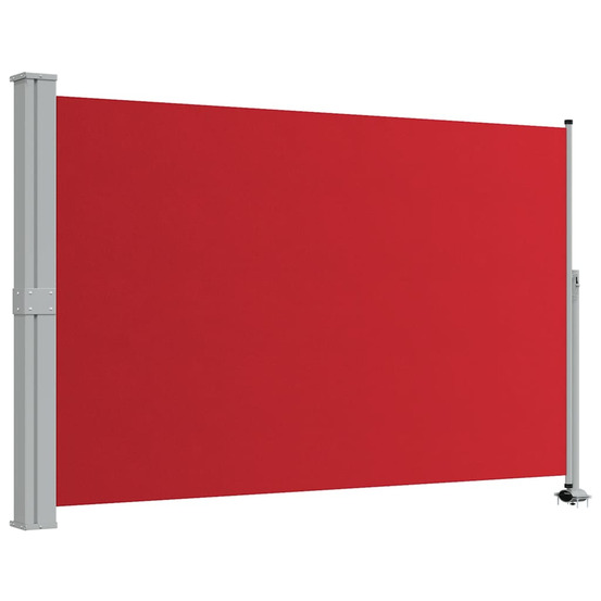 Auvent latéral rétractable de patio 160x300 cm rouge