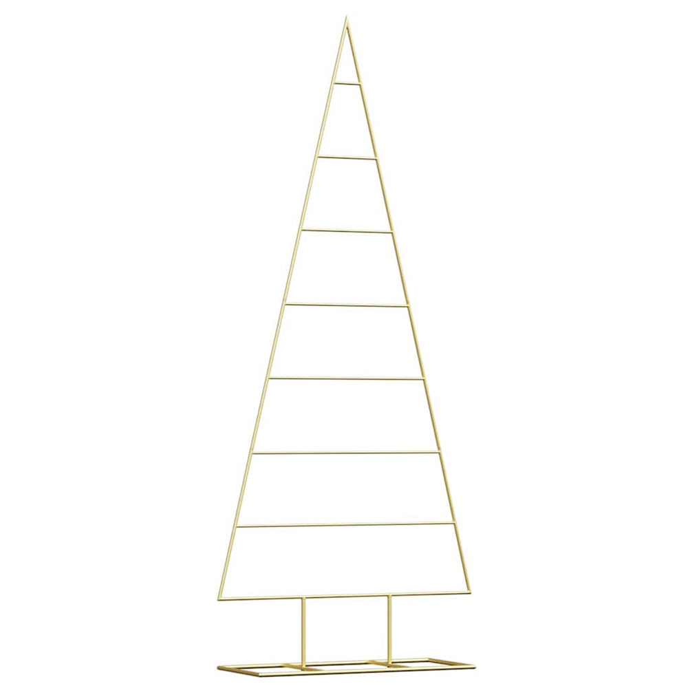 Arbre de noël en métal doré 150 cm acier peint par poudre