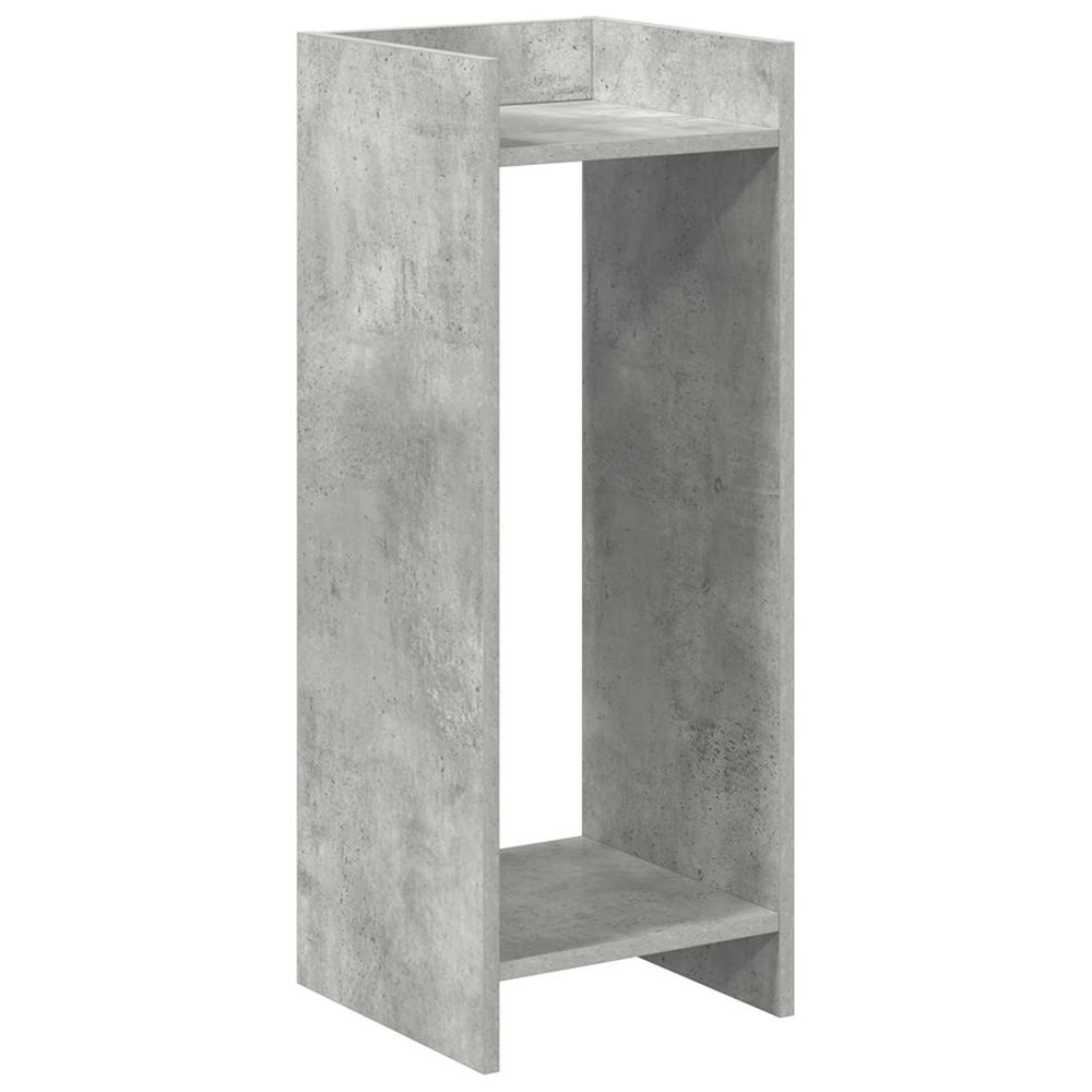 Support de plante gris béton 30 x 30 x 80 cm bois d'ingénierie