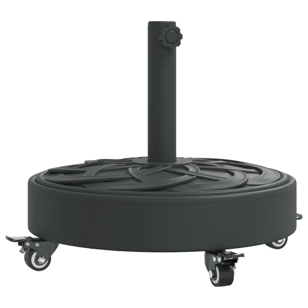 Base de parasol avec roues pour mâts ø38 / 48 mm 27 kg rond