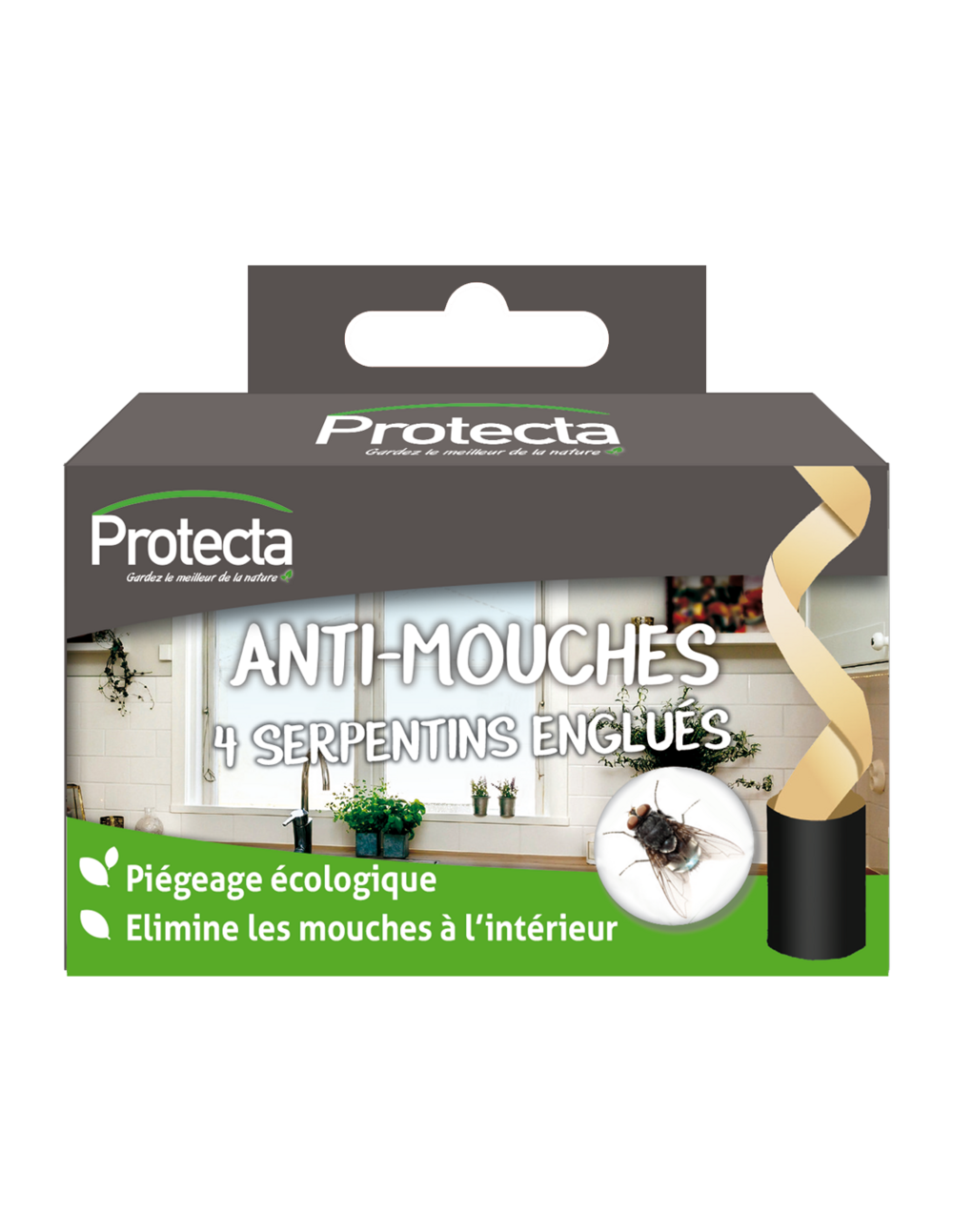 Anti mouches serpentins etui de 4 - protecta