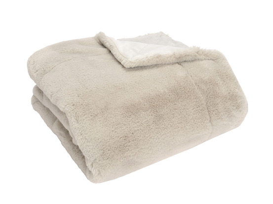 Plaid luxe 130 x 170 cm gris clair