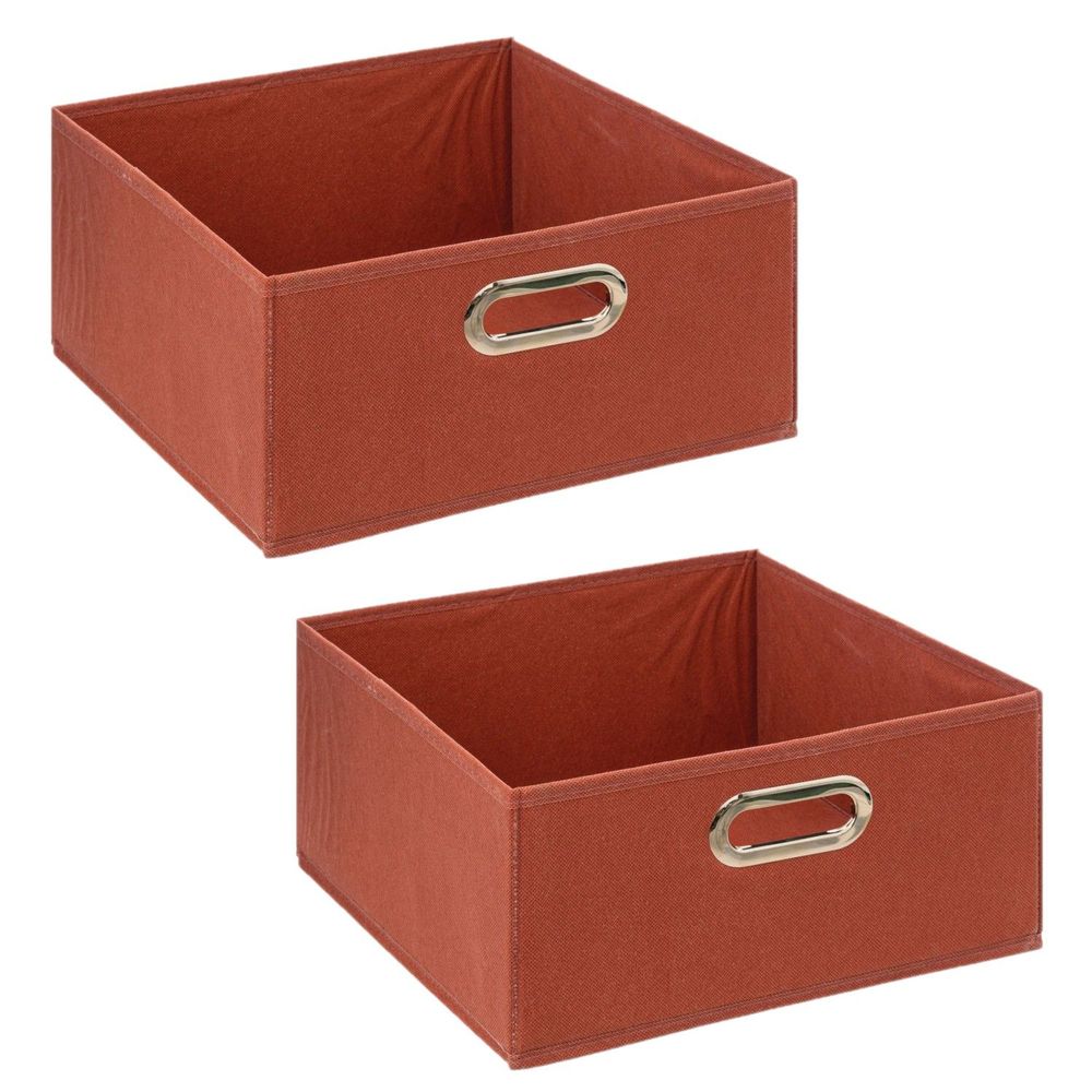Lot de 2 boîtes de rangement carrées en tissu mix' n modul