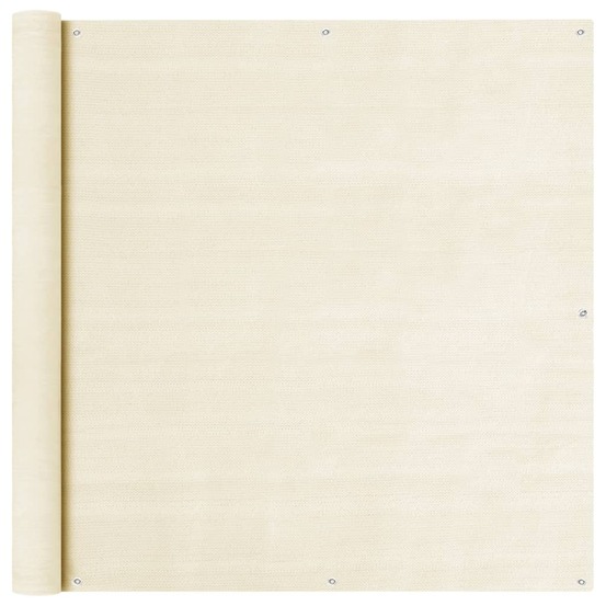 Écran de balcon brise pare vue protection confidentialité 120 x 500 cm pehd crème