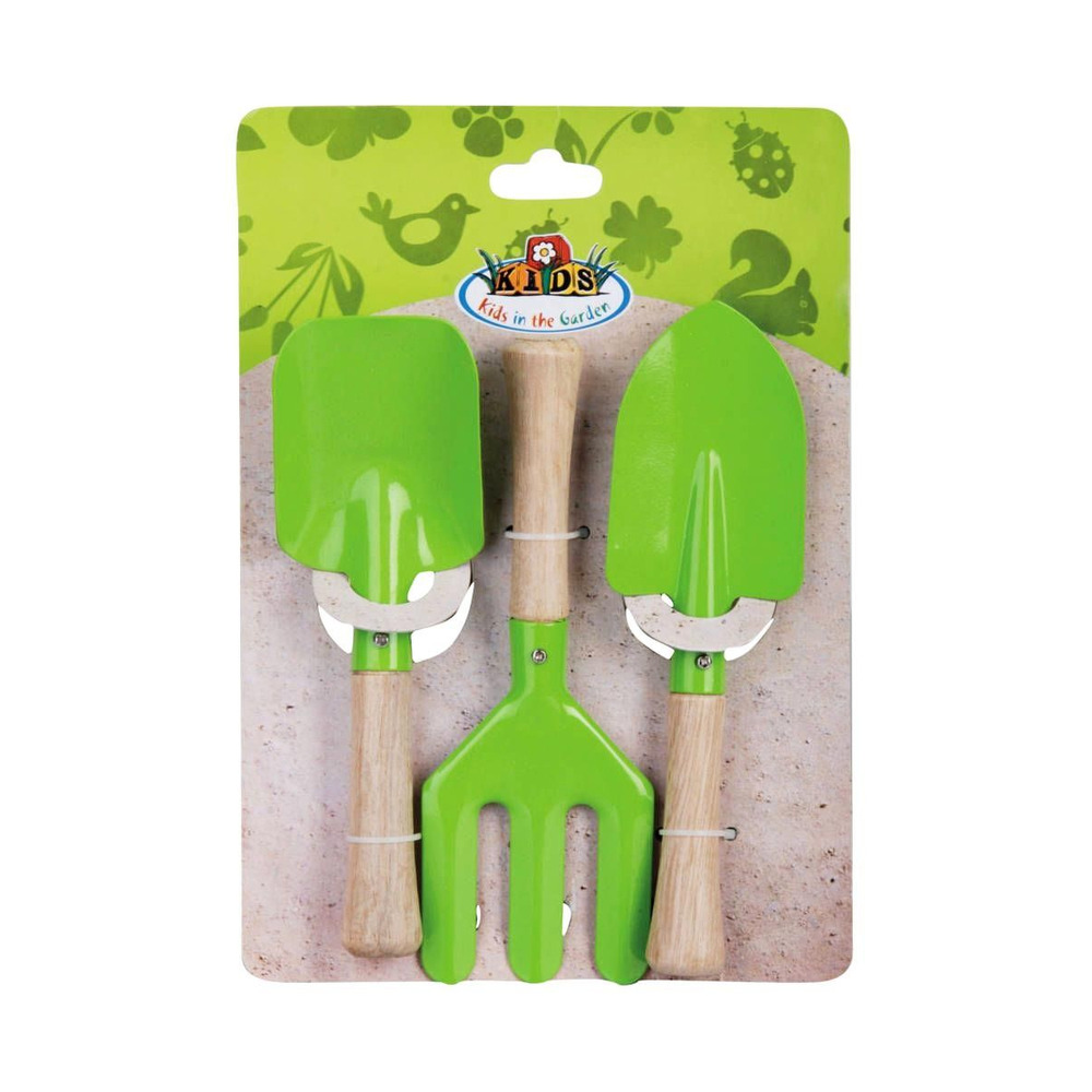 Set jardinage enfant 3 pièces vert