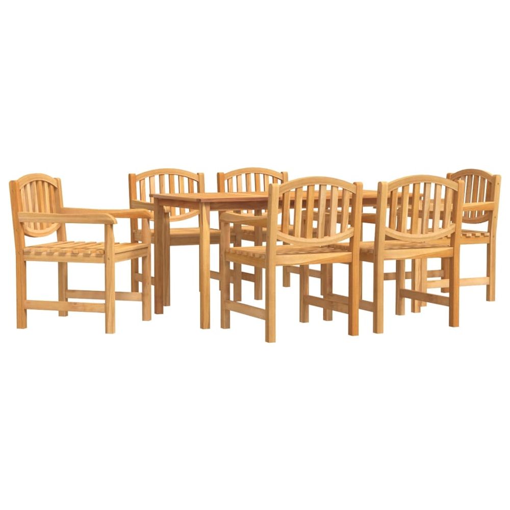 Ensemble à manger de jardin 7 pcs bois de teck solide