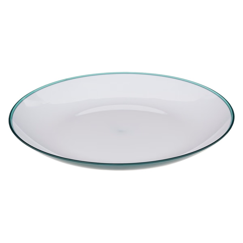 Assiette plate 25cm collection pastel bleu petrole