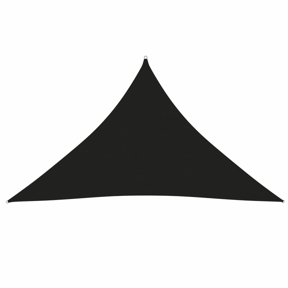 Voile d'ombrage parasol tissu oxford triangulaire 3,5 x 3,5 x 4,9 m noir