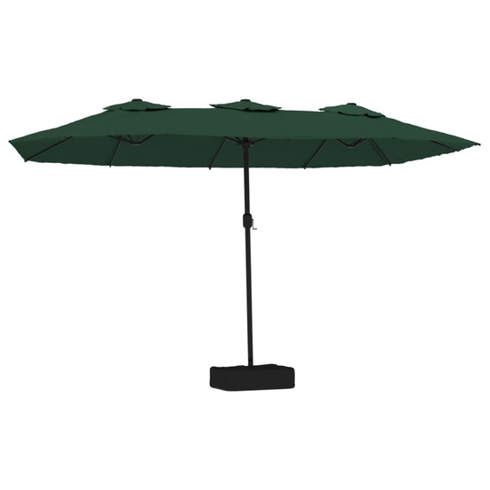 Parasol de jardin à double tête avec led vert 449x265 cm
