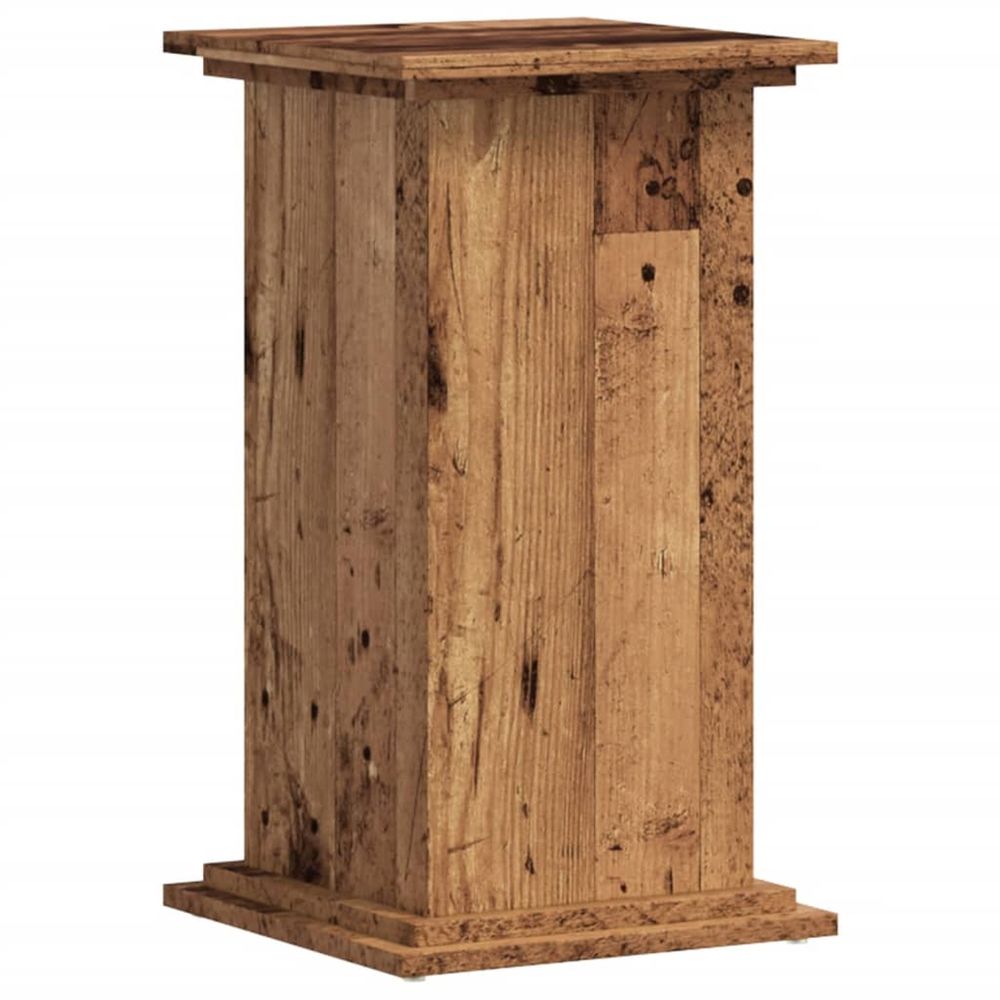 Support de plante bois ancien 33 x 33 x 60 cm bois d'ingénierie