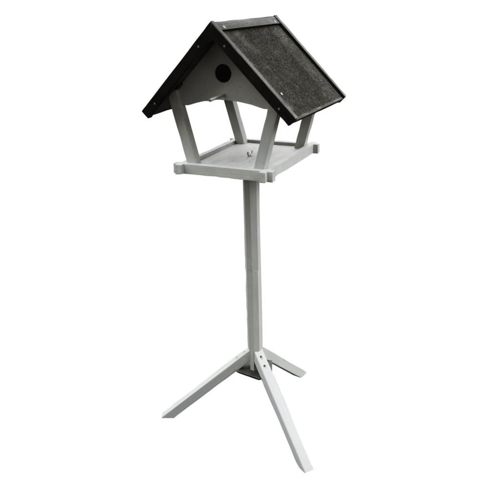 Mangeoire à oiseaux et support tjorn 48x44x138 cm gris clair