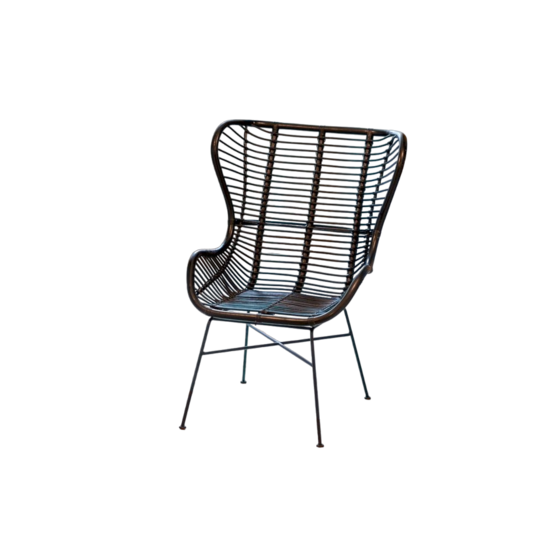 Fauteuil papillon victoria en rotin - 98x80x81 - cezare