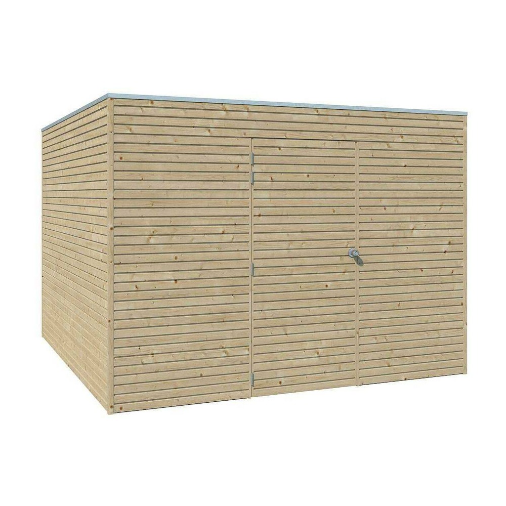 Abri de jardin 300 x 300 cm qube abri seul