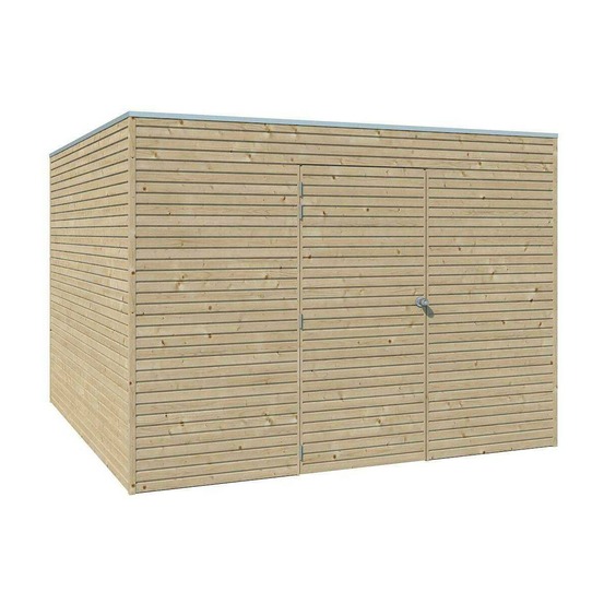 Abri de jardin 300 x 300 cm qube abri seul