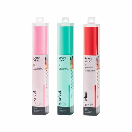 3 vinyles permanents 91 x 33 cm - menthe, rouge, rose clair