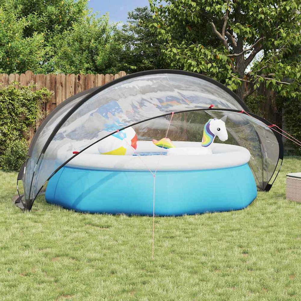 Dôme de piscine transparent 405 x 405 x 192 cm pvc