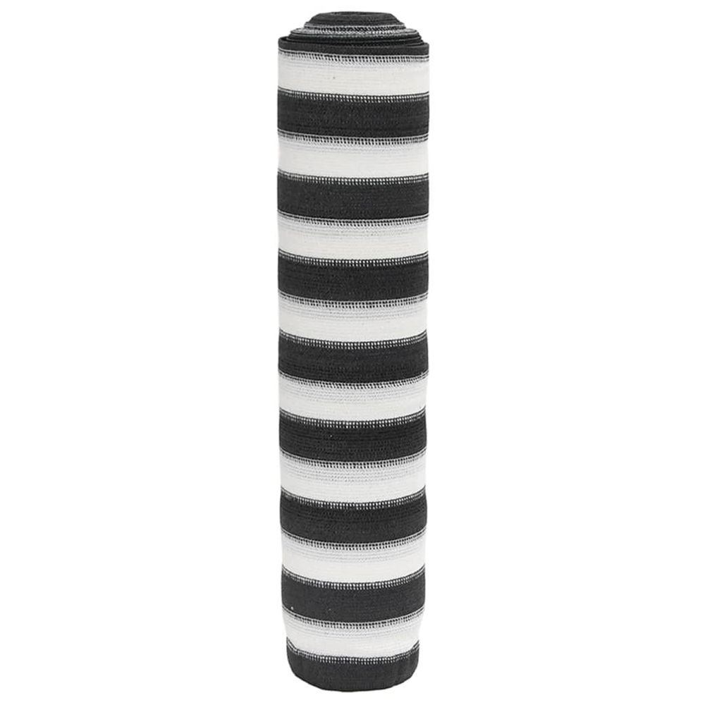 Filet brise-vue anthracite et blanc 3,6x10 m pehd 75 g/m²