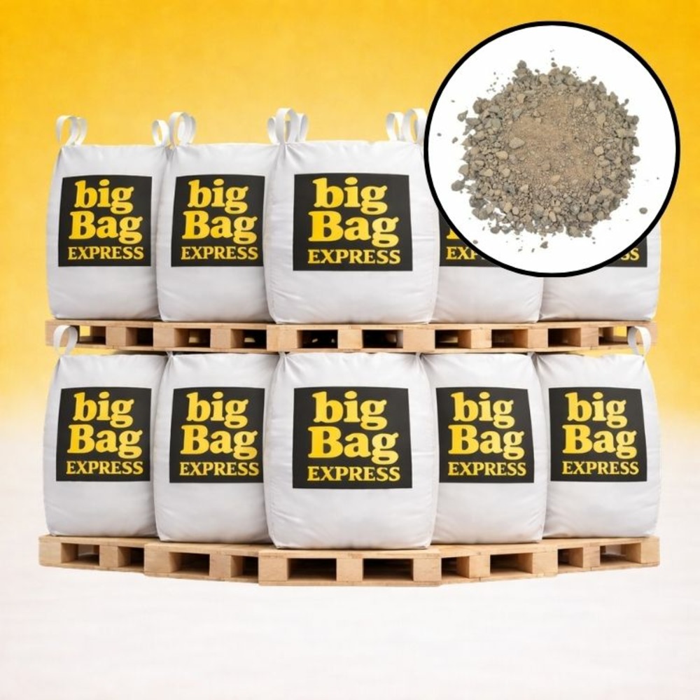 Pack 10 x big bag de +/- 1,5t sable à tranchée gris ø 0/6 mm - livraison premium