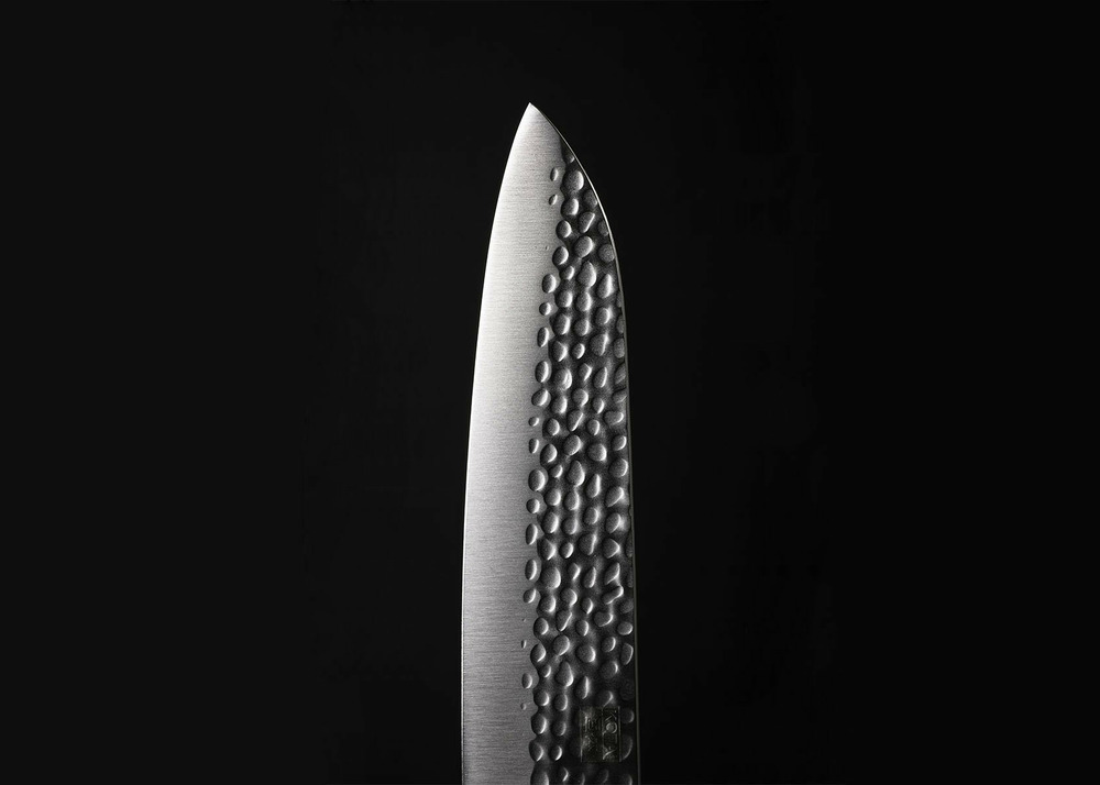Santoku avec saya et boîte en bambou - lame 180 mm - kotai