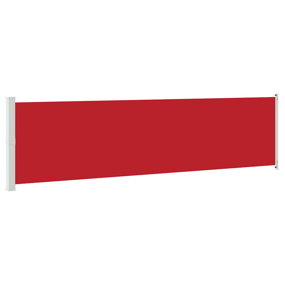 Auvent latéral rétractable de patio 600x160 cm rouge