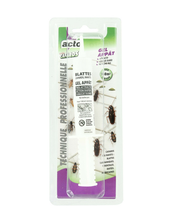 Seringue gel anti-cafards acto 25g : traitement professionnel 80m²