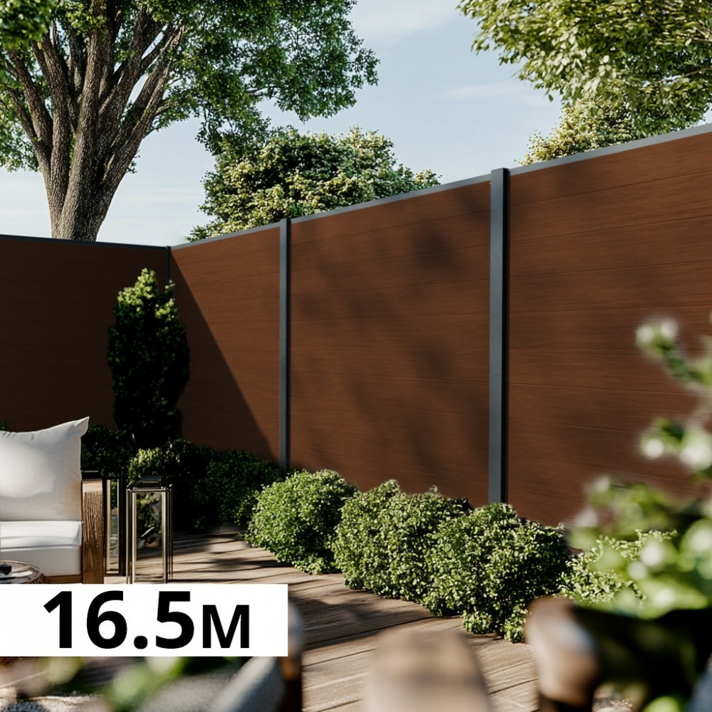 Kit clôture composite poteau à sceller - cruz ipé h-1,8m