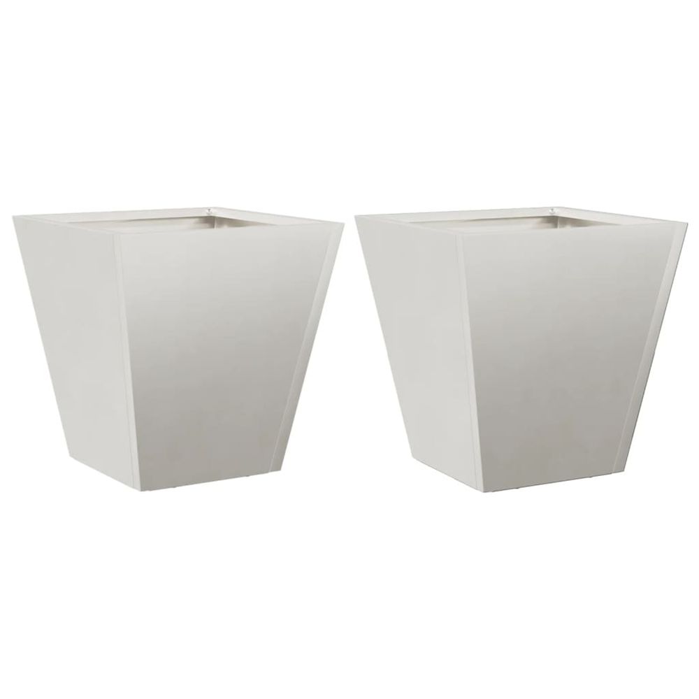 Jardinière d'extérieurs 2 pcs 30x30x30 cm acier inoxydable