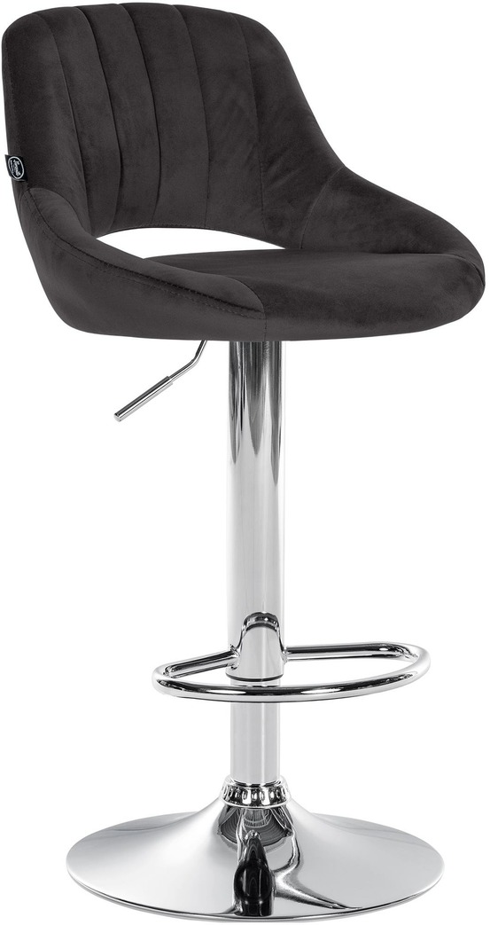 Tabouret de bar milet velours chrome