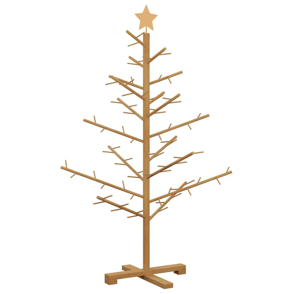 Arbre de noël en bois marron 125 cm bois massif en pin