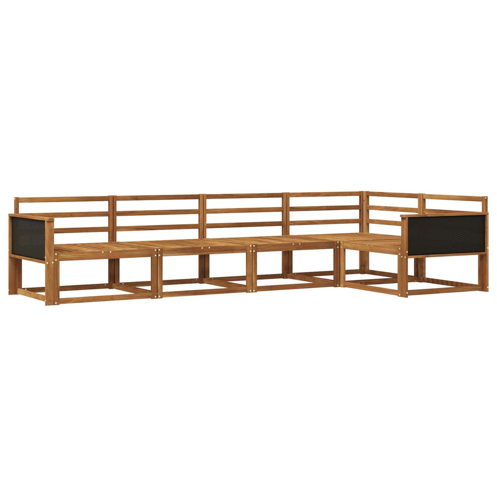 Ensemble de canapés d'extérieur 5 pcs naturel