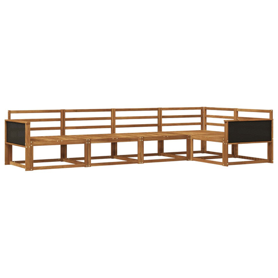 Ensemble de canapés d'extérieur 5 pcs naturel