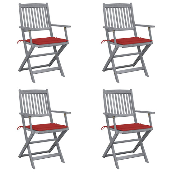 Chaises pliables d'extérieur 4 pcs