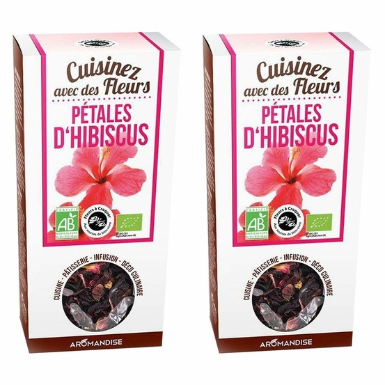 Fleurs comestibles bio - pétales d'hibiscus 160 g
